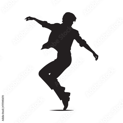 Whispers of Waltz: Dancing Person Silhouette Series Whispering the Timeless Elegance of Silhouetted Dance - Dancing Person Illustration - Dancing Vector - Dance Silhouette 