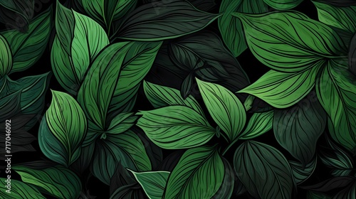 Wallpaper Mural seamless background picture with leaf pattern, leaves, trees, tree branches Torontodigital.ca