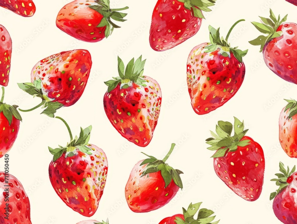drawing strawberry seamless pattern drawing strawberry seamless pattern