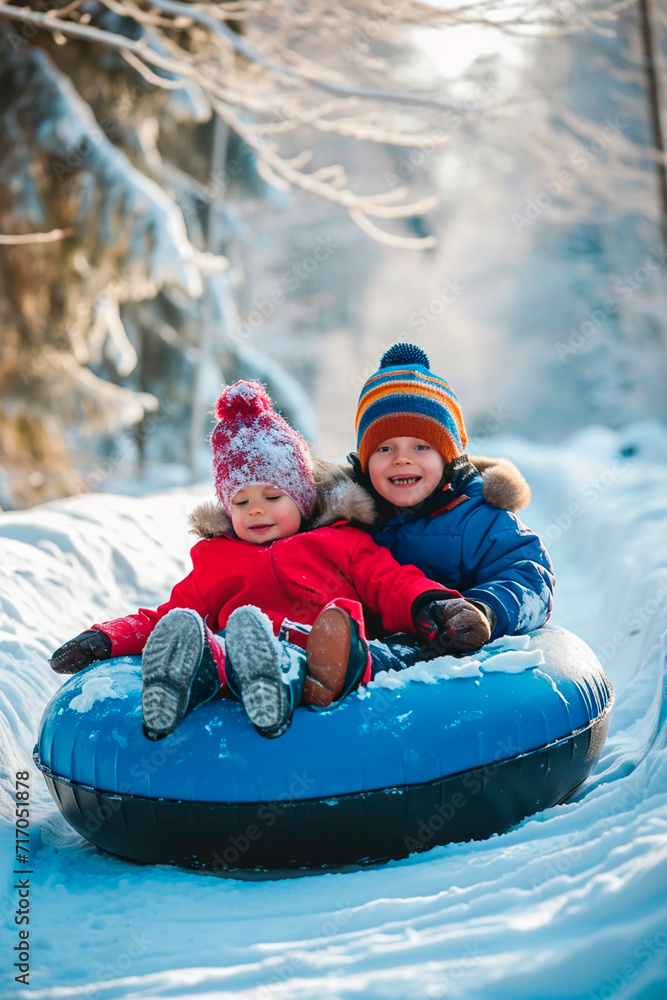 Children skate on ice. Selective focus. Children skate on ice. Selective focus.