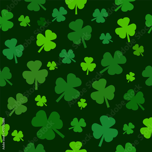 Saint Patrick s day seamless shamrock background