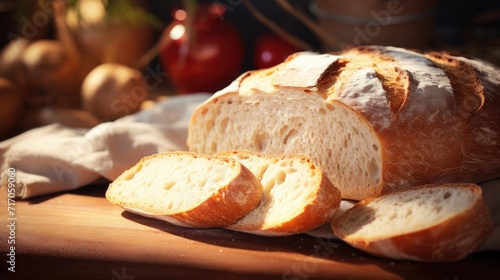 Retro culinary charm: Close-up of vintage-style bread, inviting you to savor the old-fashioned goodness