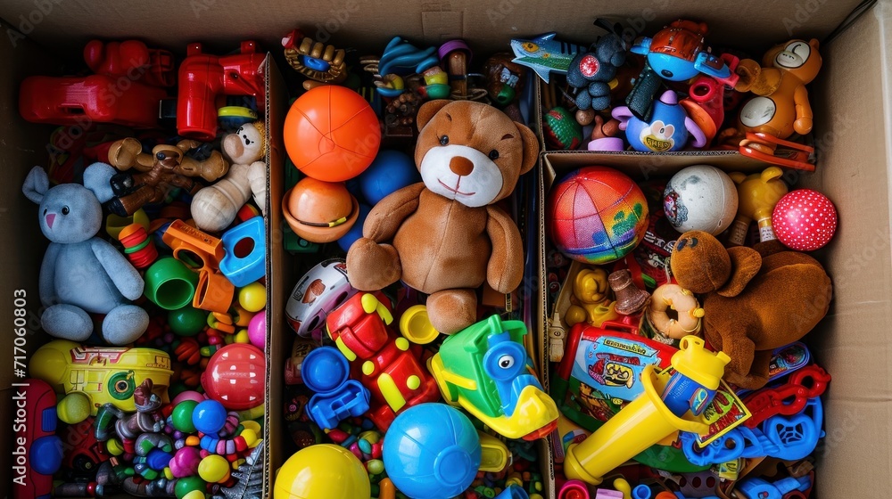 box full of childrens toys