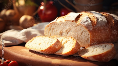 Retro culinary charm: Close-up of vintage-style bread, inviting you to savor the old-fashioned goodness