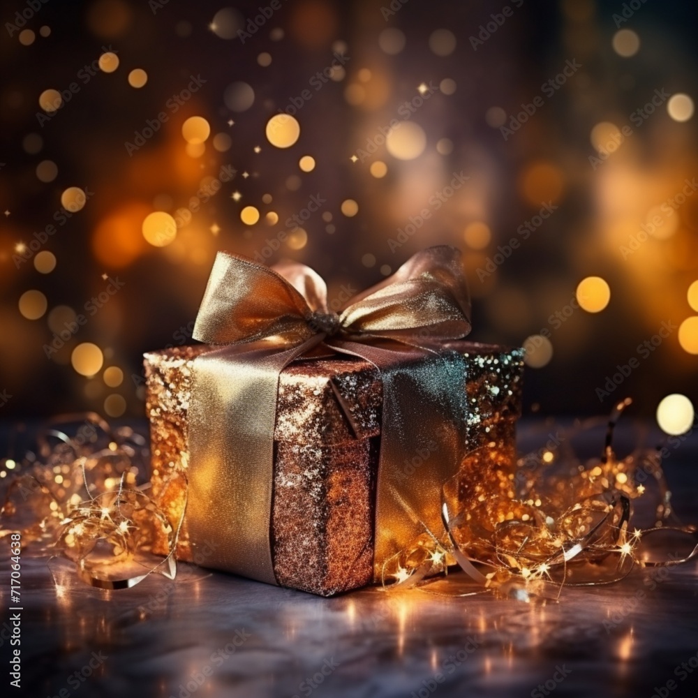 Christmas with magic gift boxes lighting background image Ai generated art Christmas with magic gift boxes lighting background image Ai generated art