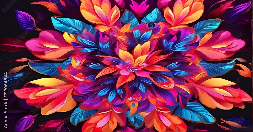 colorful background flowers, ai generated colorful background flowers, ai generated