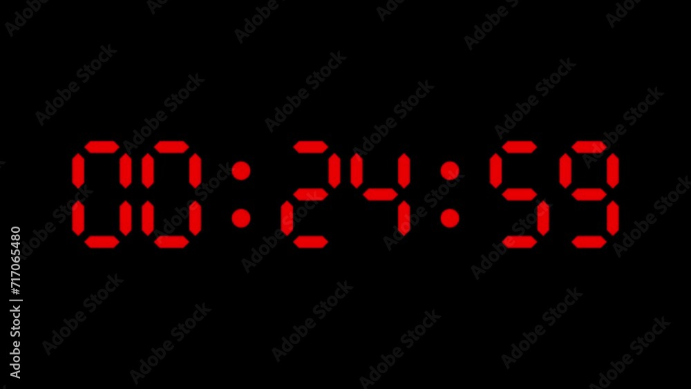 Timer counting down 30 seconds ago numbers red video 4k Timer counting down 30 seconds ago numbers red video 4k