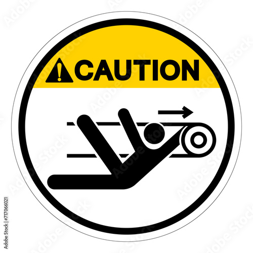 Caution Nip Hazard Symbol Sign, Vector Illustration, Isolate On White Background Label .EPS10