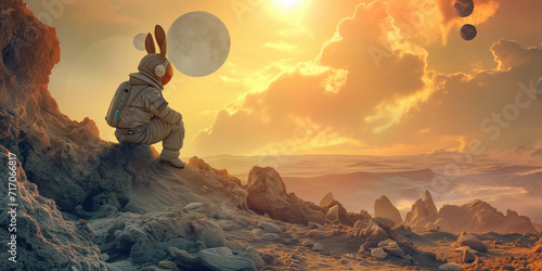 astronaut Easter bunny