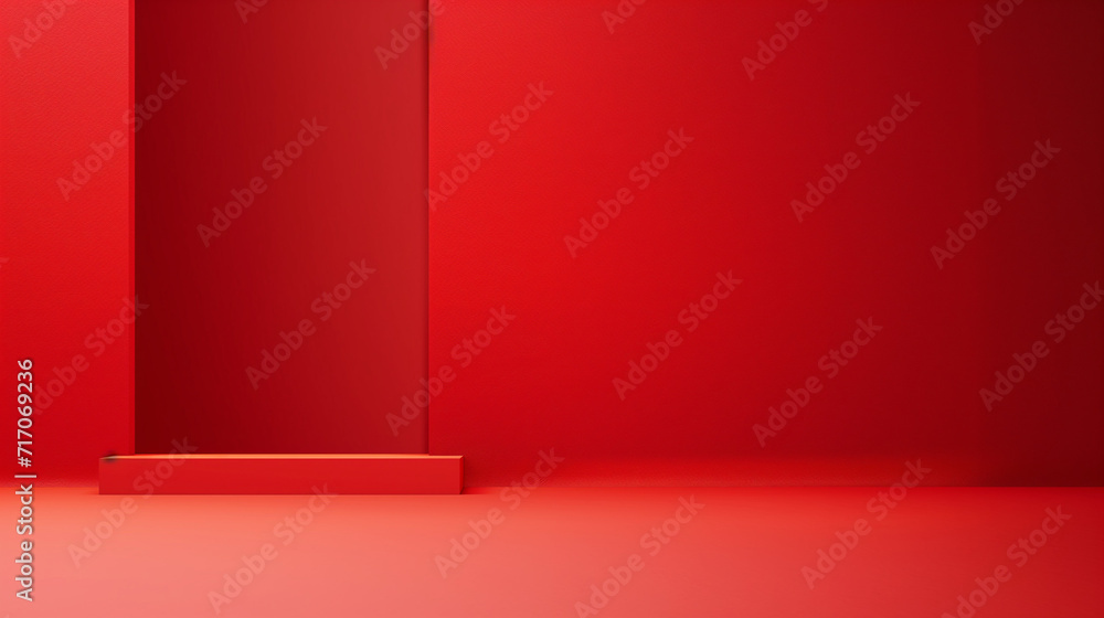 Obraz premium Abstract Red Interior with Sunlight
