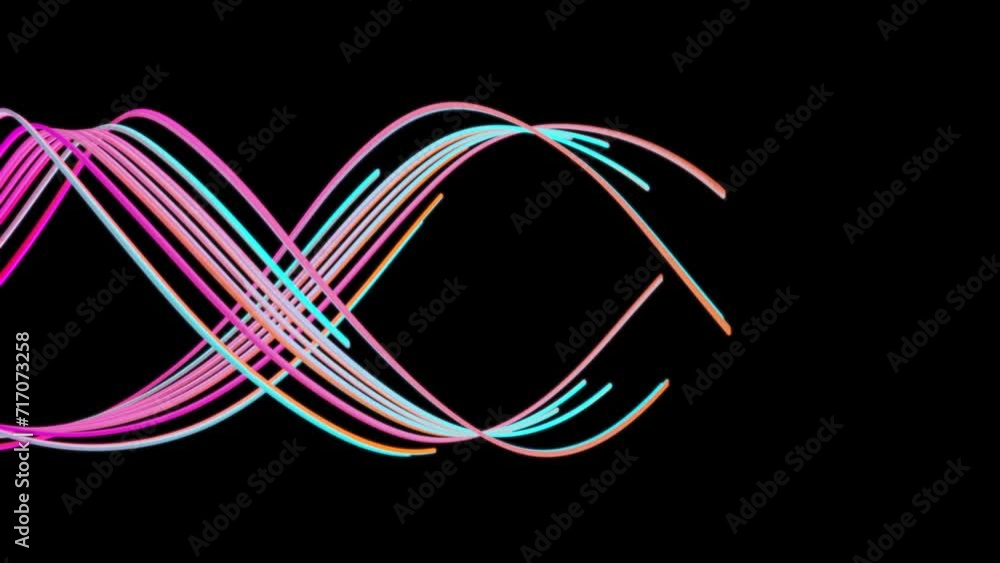 Abstract 3d rendering of twisted lines. Modern background design, animation of a futuristic shape, 4k video Abstract 3d rendering of twisted lines. Modern background design, animation of a futuristic shape, 4k video