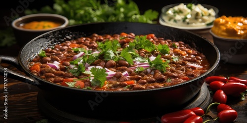 Frijoles Charros Brilliance: Mexican Cowboy Bean Charm. A Symphony of Hearty Beans, Bacon, and Spices 