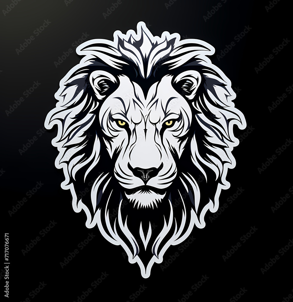 Logo eines Löwen mit eindrucksvoller Mähne