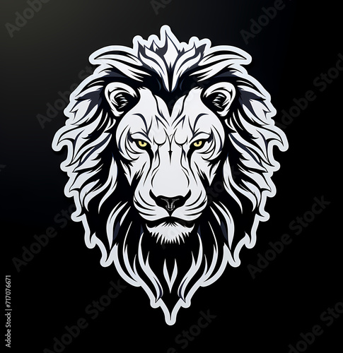 Logo eines Löwen mit eindrucksvoller Mähne