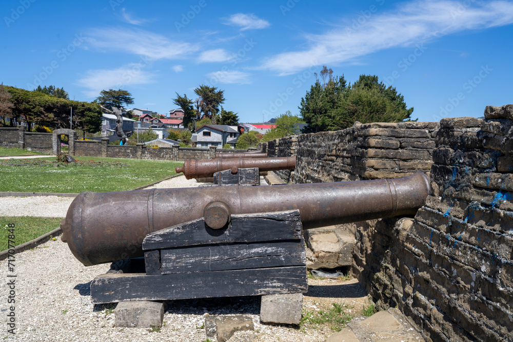 Historic Spanish Fort San Antonio in Ancud Chile With Cannons Facing out to the Pacific Ocean Historic Spanish Fort San Antonio in Ancud Chile With Cannons Facing out to the Pacific Ocean