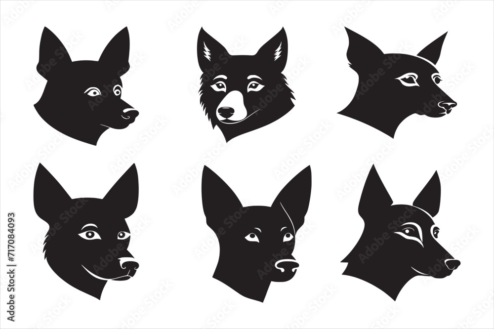 Silhouette Vector design of a Dog Icon 