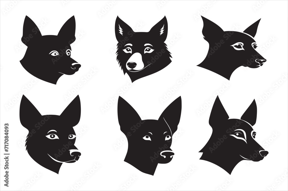 Silhouette Vector design of a Dog Icon Silhouette Vector design of a Dog Icon