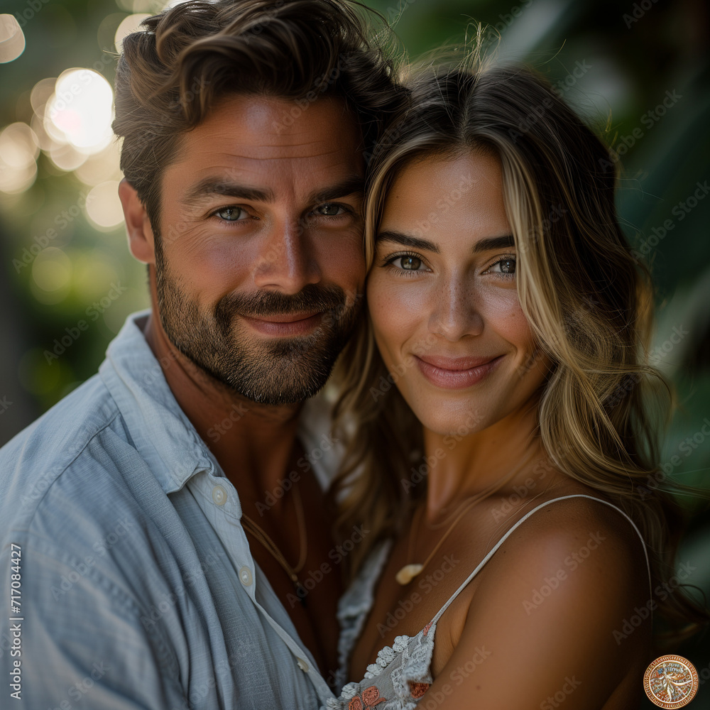 Fototapeta premium Loving beautiful couple portrait
