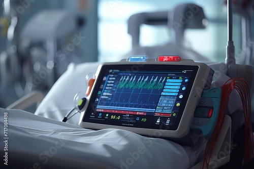 Icu recovery. life support and urgent monitoring in hospital medical emergency services