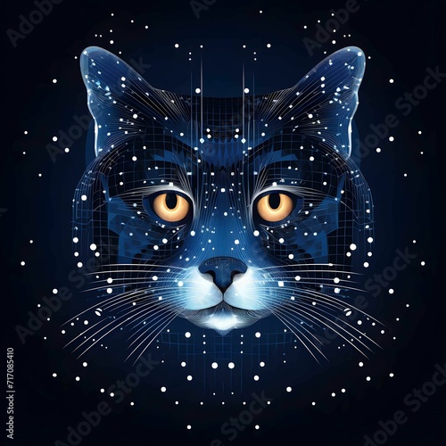 cat in the night