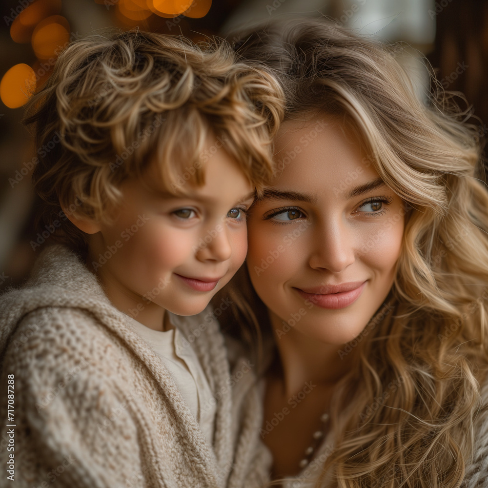 Loving mother portrait with his son Loving mother portrait with his son