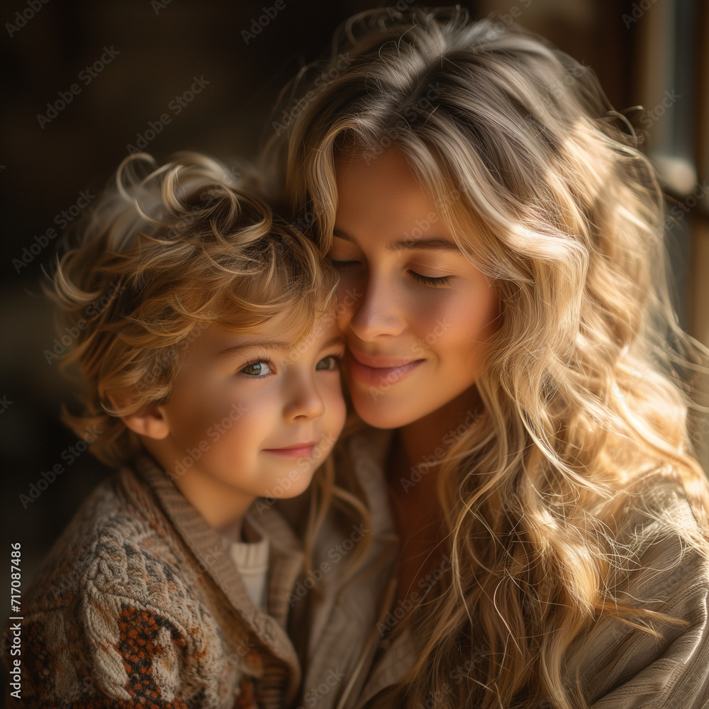 Loving mother portrait with his son Loving mother portrait with his son