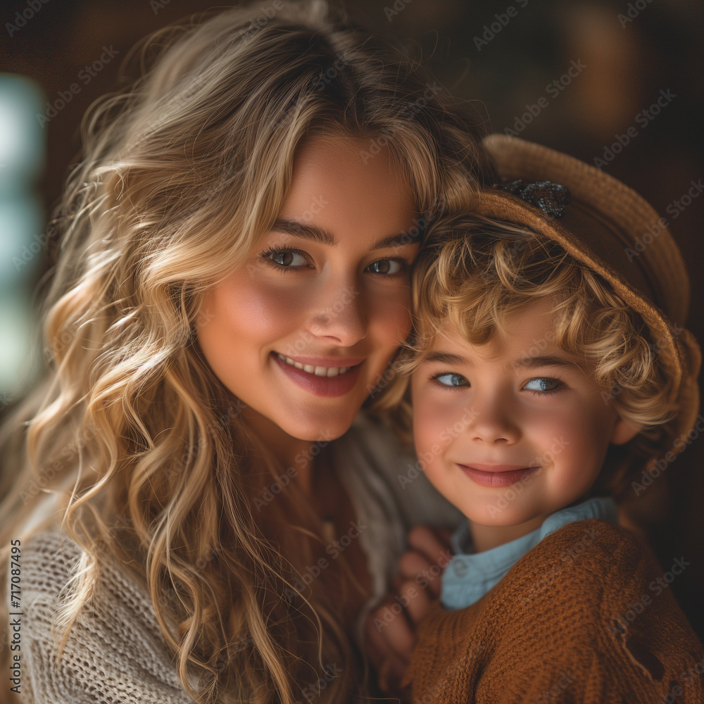 Loving mother portrait with his son Loving mother portrait with his son