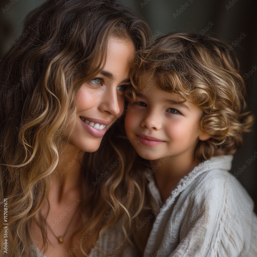 Loving mother portrait with his son Loving mother portrait with his son