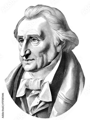 Carl Friedrich Gauss portrait, generative AI photo