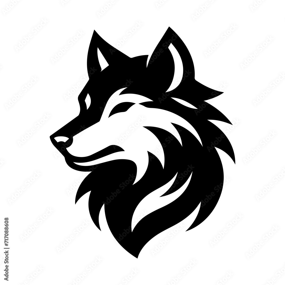 wolf head tattoo logo 