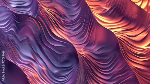 A hypnotic wavy pattern with metallic gradients, giving a sense of fluidity and depth