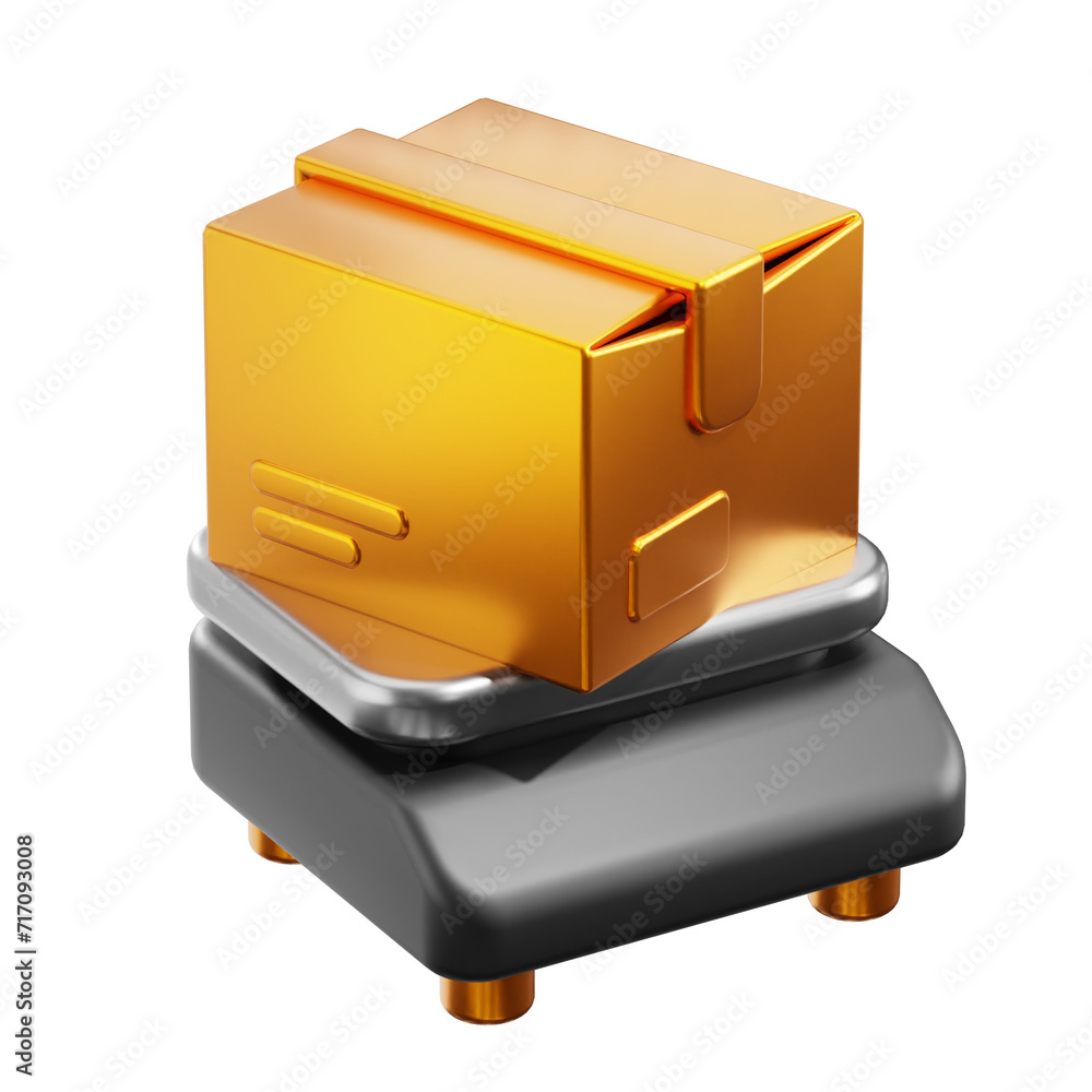 PNG 3D Weighing Scale icon isolated on a white background PNG 3D Weighing Scale icon isolated on a white background