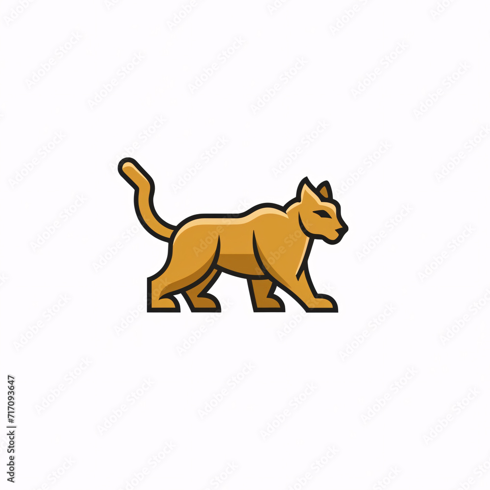 Flat logo illustration of Bobcat