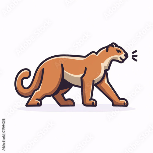 Flat logo illustration of Cougar