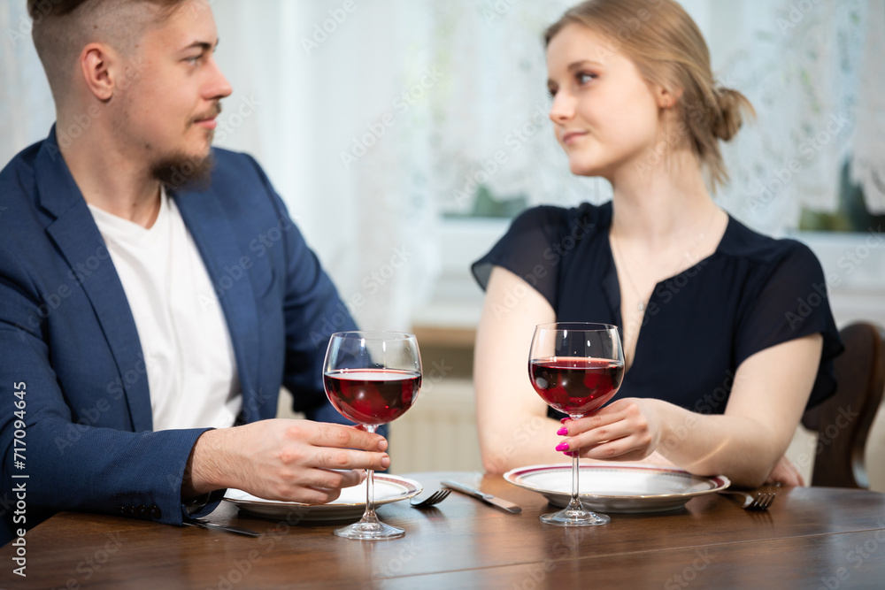 A family meeting over dinner and a glass of wine. A family meeting over dinner and a glass of wine.
