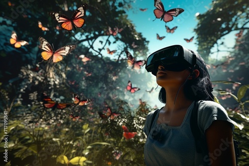 Explore the use of butterflies in virtual. Generative ai