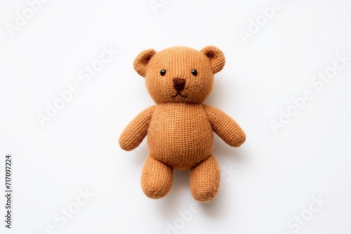 Bear toy isolated on white background with copy space.