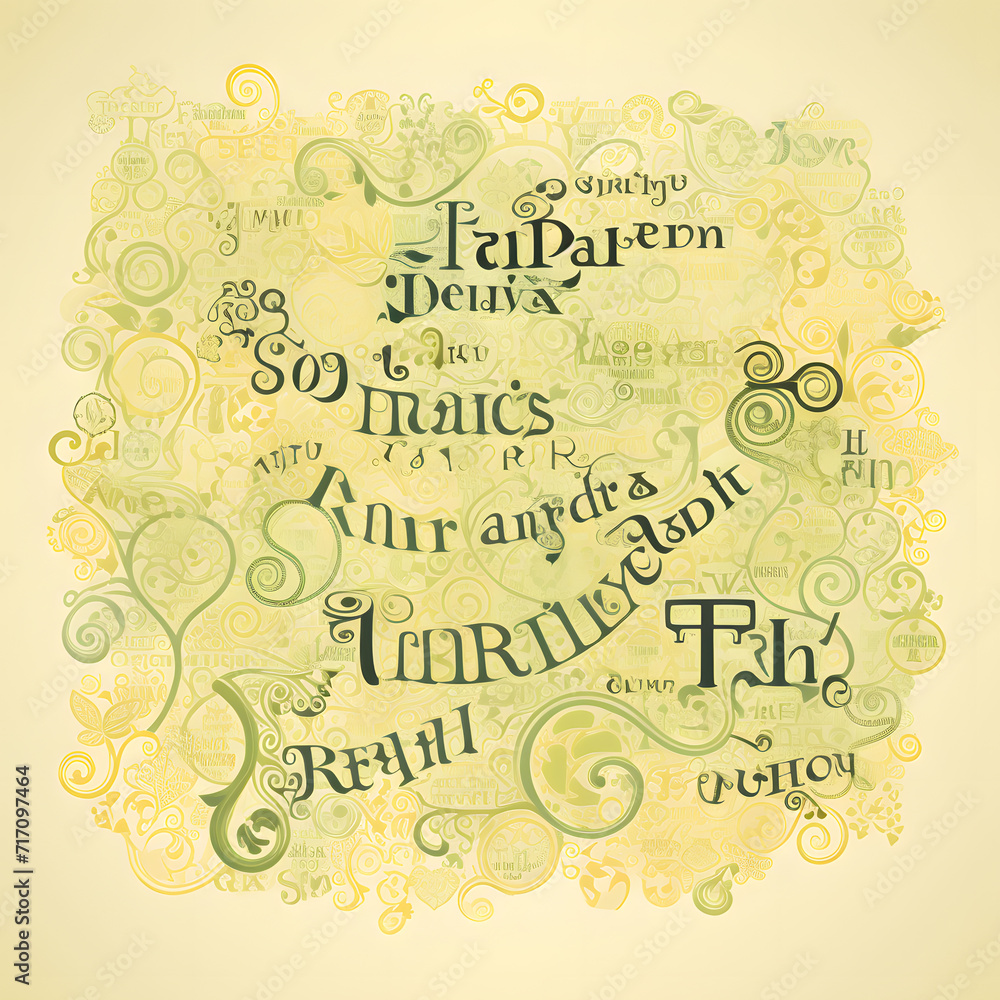 Irish invitation card for St Patrick day, traditional Irish decorations. Irish invitation card for St Patrick day, traditional Irish decorations.