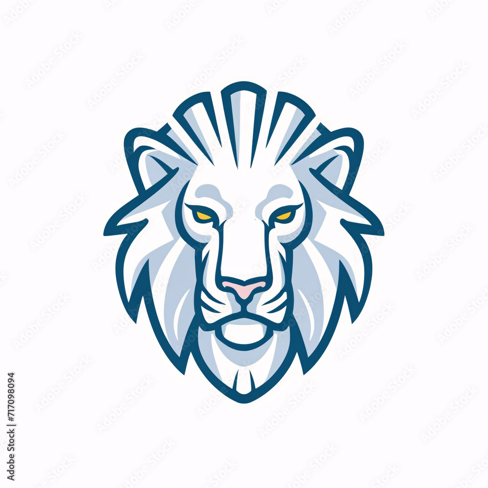 Flat logo illustration of White Lion