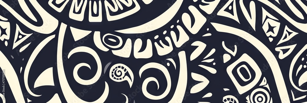 Traditional native design national pattern of Polynesia Traditional native design national pattern of Polynesia