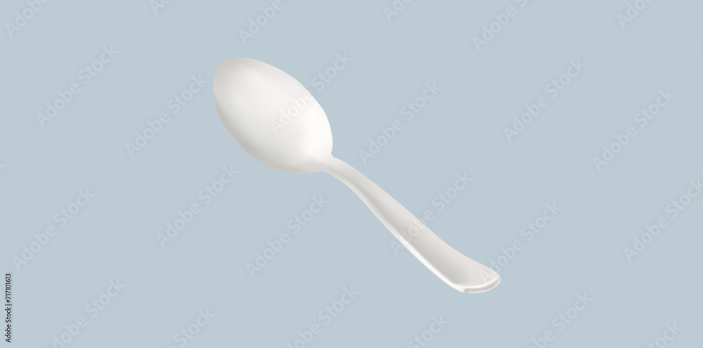 Disposable Plastic Spoon Vector Illustration. Disposable Plastic Spoon Vector Illustration.
