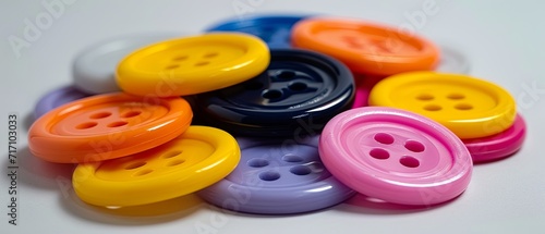 Colored buttons on a light background