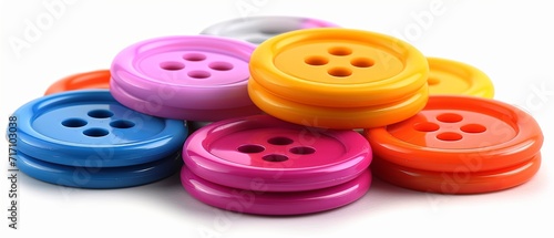 Colored buttons on a light background photo