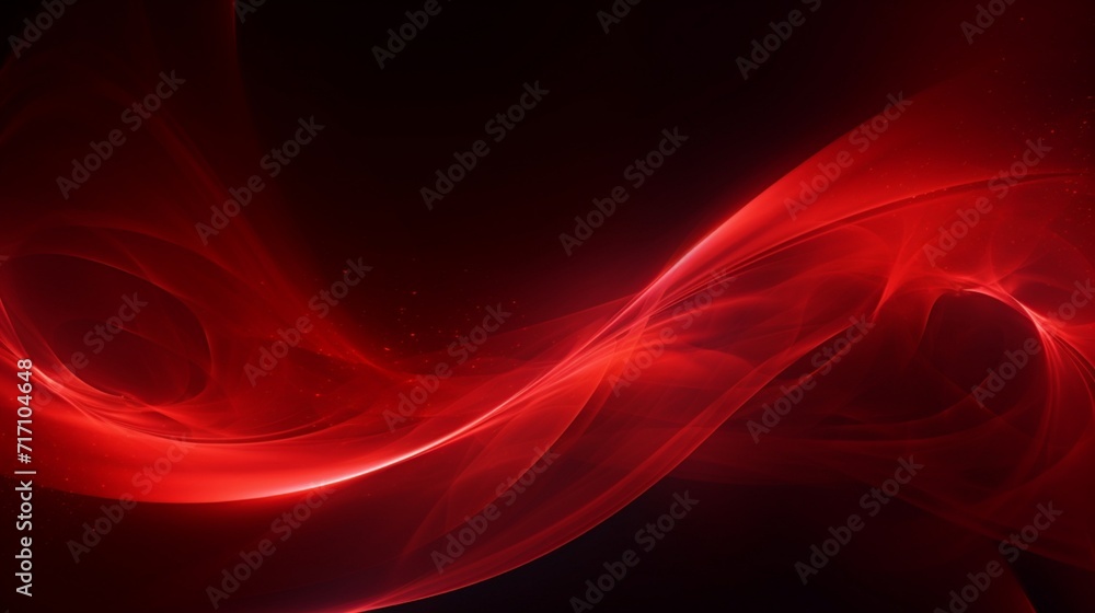 Obraz premium An abstract background with glowing particles in red color - Generative AI