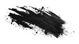 A close-up view of a black brush stroke on a clean white background. This simple and minimalist image can be used for various design projects
