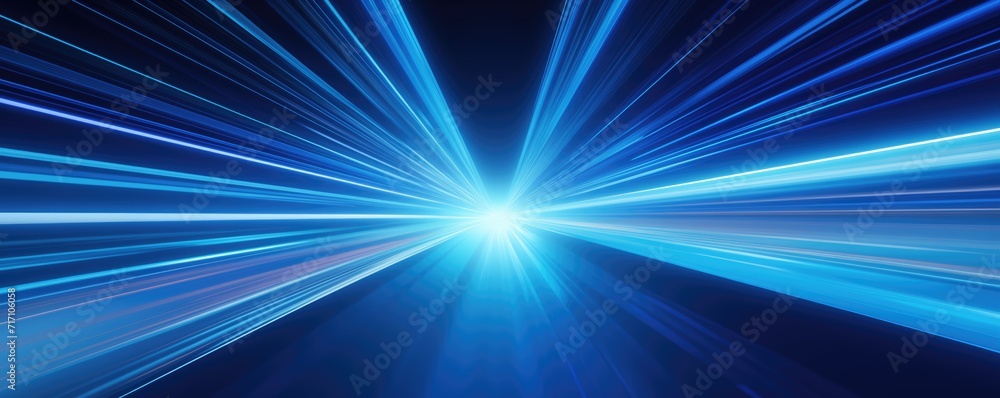 Fototapeta premium High speed light lines, blue lines on black background, fast, internet, technology wallpaper, business, light, 5G, fast, abstract
