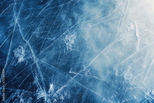 A picture of a frozen surface covered with a thick layer of ice. Can be used to depict winter landscapes, icy conditions, or climate change photo