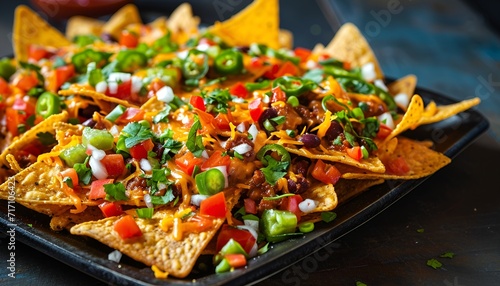 Loaded Nachos With Salsa, Chilli and Salsa 