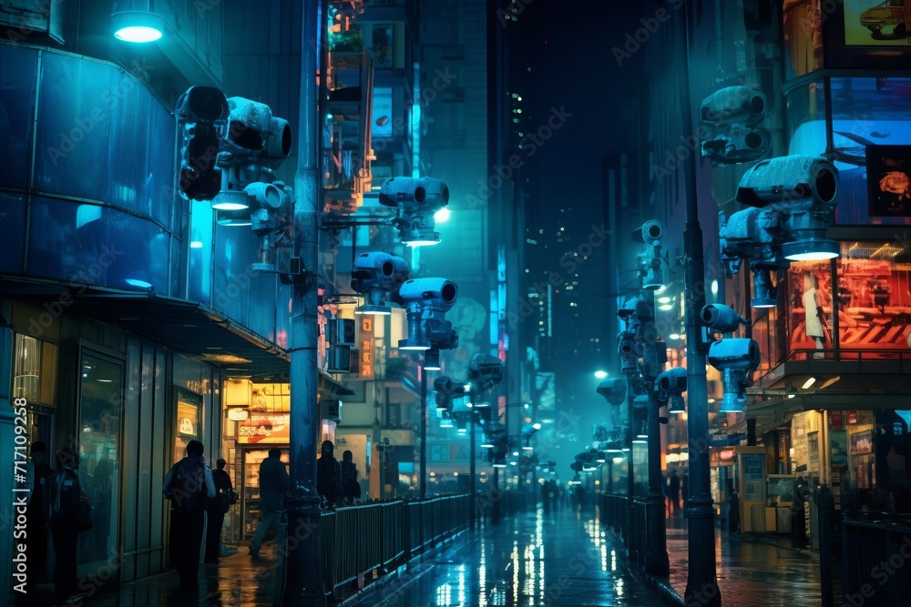 City surveillance. cctv camera system for motion and face recognition, live monitoring and recording City surveillance. cctv camera system for motion and face recognition, live monitoring and recording