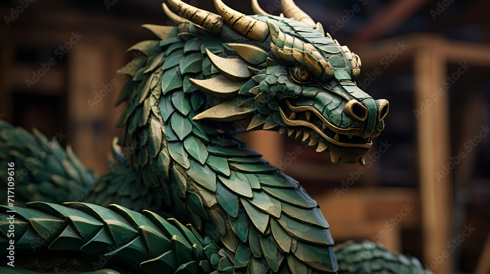 the symbol of the year, the green dragon